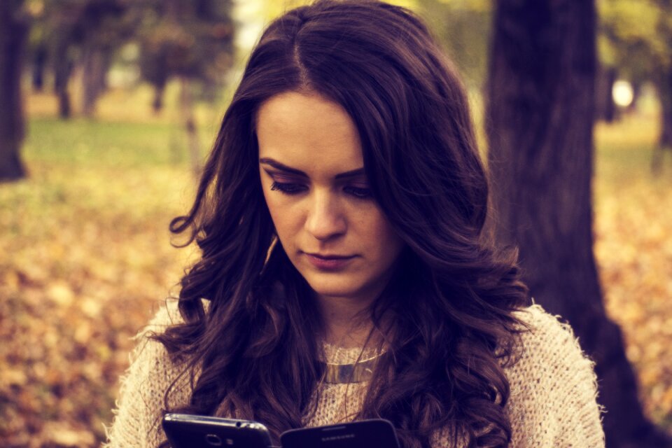 Portrait young phone