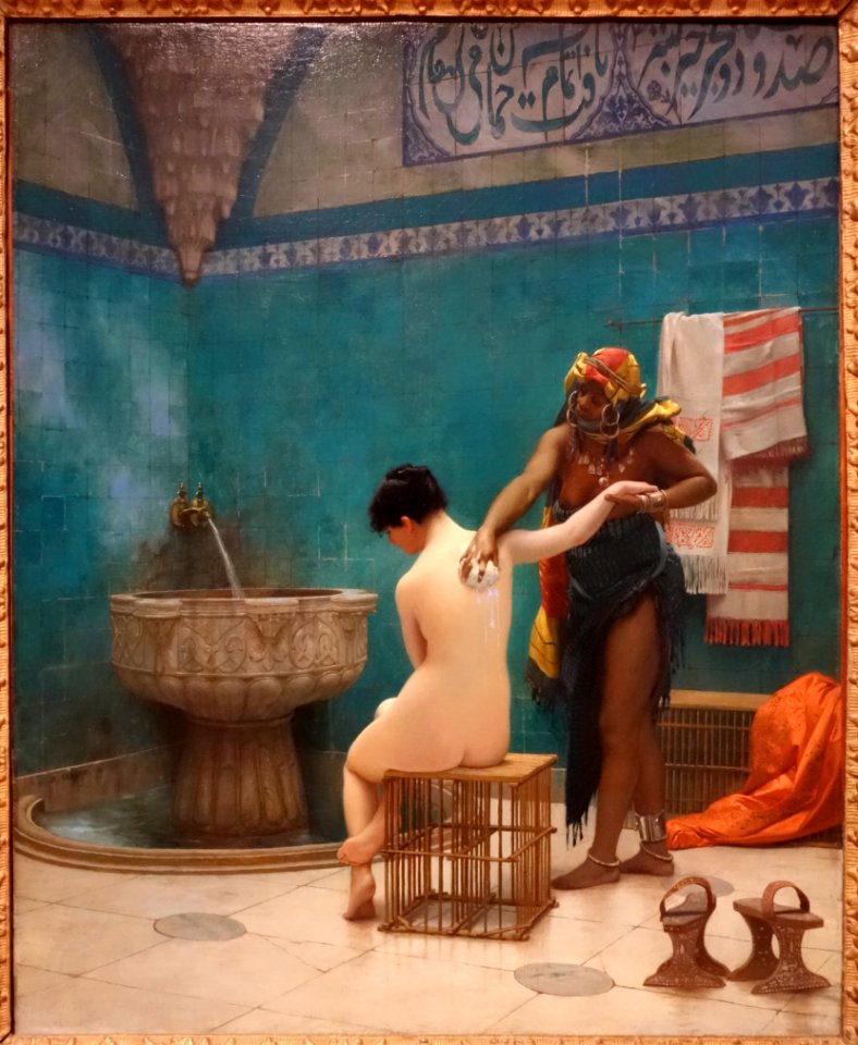 The Bath by Jean-Leon Gerome, France, c. 1880-1885, oil on canvas - California Palace of the Legion of Honor - DSC07772