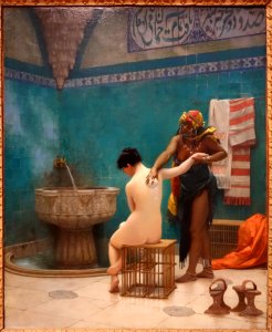 The Bath by Jean-Leon Gerome, France, c. 1880-1885, oil on canvas - California Palace of the Legion of Honor - DSC07772