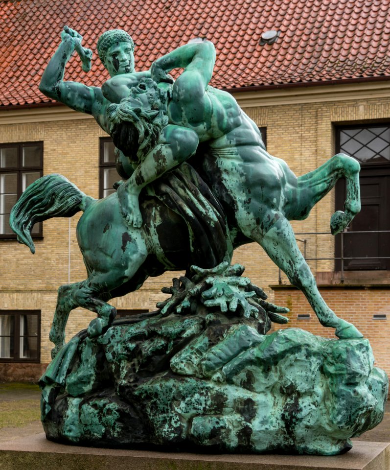 Thésée combattant le centaure Biénor by Antoine-Louis Barye, Viborg katedralskole Denmark