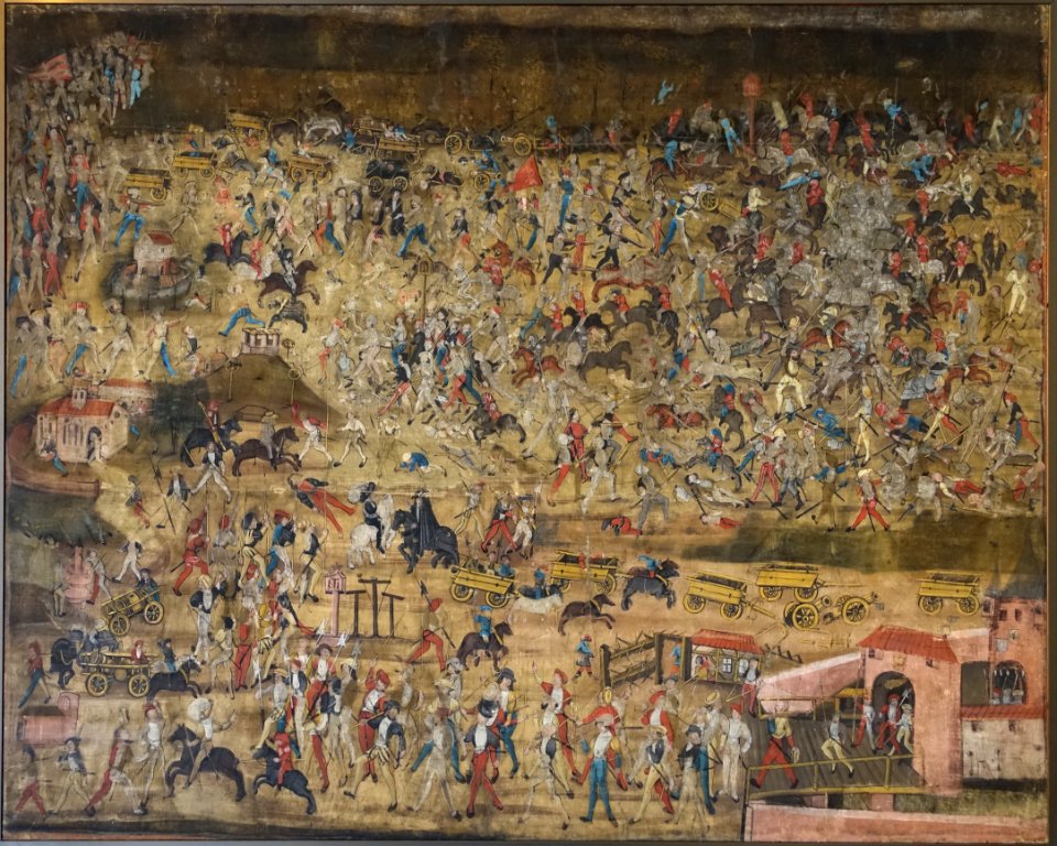 The Battle in the Forest, Nuremberg, 1502, watercolors on canvas - Germanisches Nationalmuseum - Nuremberg, Germany - DSC02784