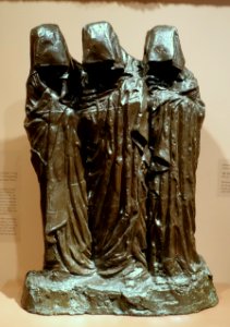 Three Holy Women at the Tomb, by George Minne, Belgian, 1896, plaster painted to resemble bronze - Middlebury College Museum of Art - Middlebury, VT - DSC08120