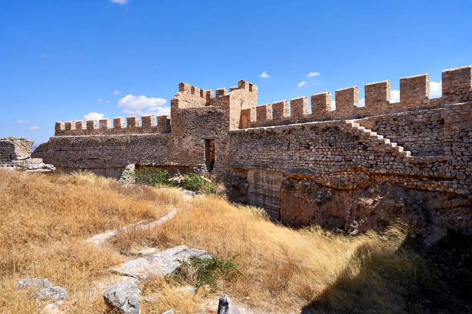 The battlements of Larissa Castle (Argos) on September 5, 2020