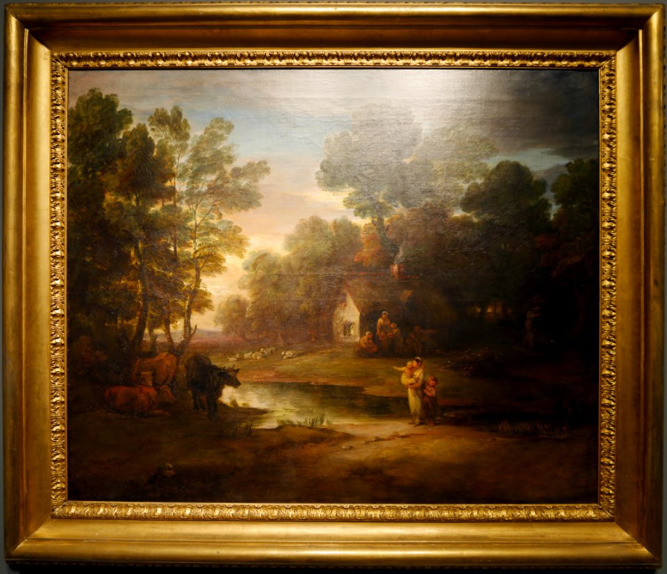 Thomas.Gainsborough.Waldweg.mit.Huette.am.See.vor1782