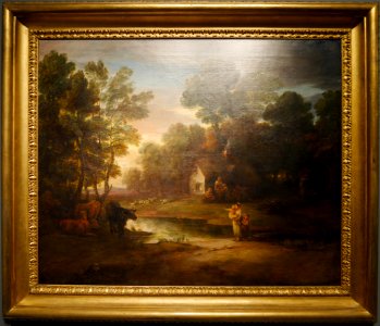 Thomas.Gainsborough.Waldweg.mit.Huette.am.See.vor1782