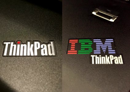 Thinkpad logo comparison photo