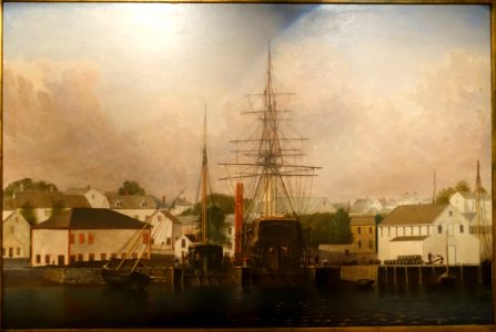 Three Master on the Gloucester Railways, by Fitz Henry Lane, 1857, oil on canvas - Cape Ann Museum - Gloucester, MA - DSC01056