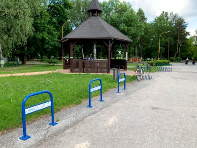 Three Style Of Bicycle Parking - Park Anička, Košica, SK