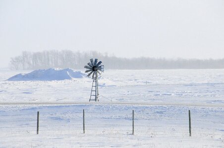 Countryside snow turbine photo
