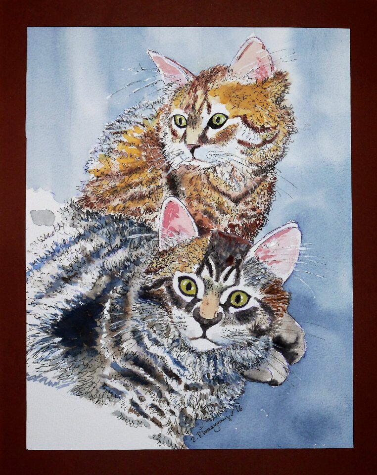 Animal young cats art