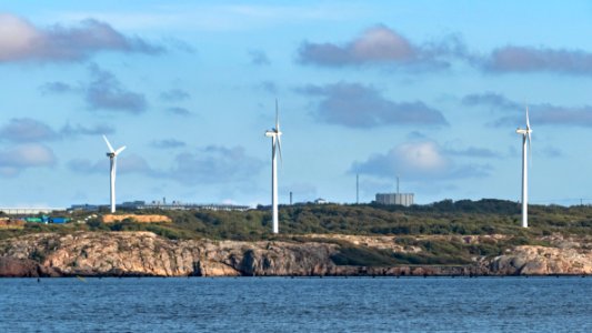 Three wind turbines in Sivik, Lysekil photo
