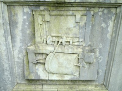 Thomas Blanchard invention - Sculpture in Mount Auburn Cemetery - DSC06489