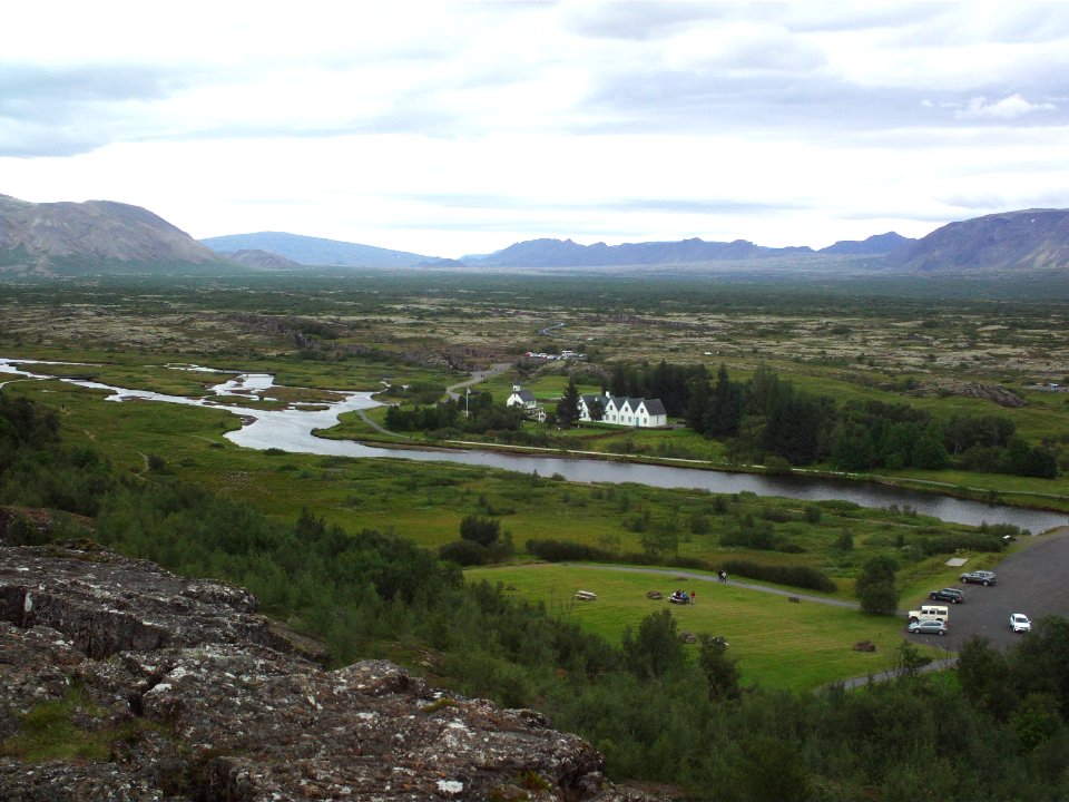 Thingvellir village from above