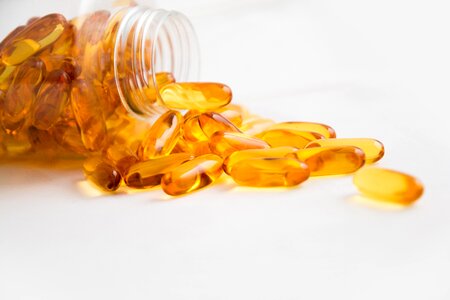 Fish oil capsules capsule health products photo