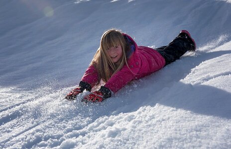 Snow slip fun photo