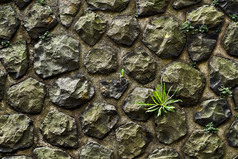 Masonry grey natural stone