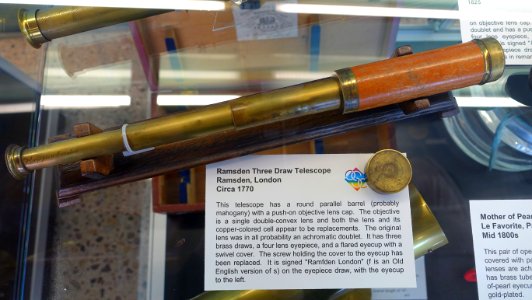 Three-draw telescope, Ramsden, London, c. 1770 - College of Optical Sciences - University of Arizona - Tucson, AZ - DSC08612 photo