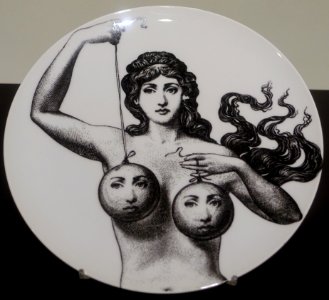 Theme and Variations plate by Piero Fornasetti - Montreal Museum of Fine Arts - Montreal, Canada - DSC09059