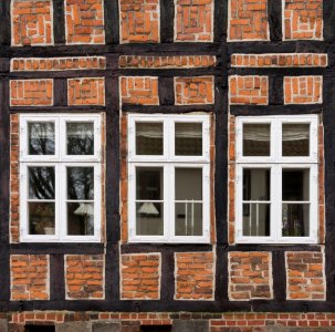 Three windows in Viborg Danemark photo