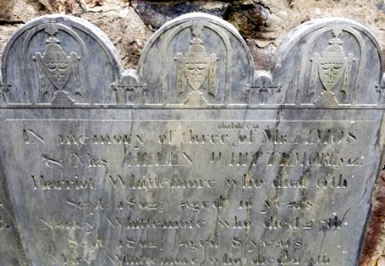 Three Whittemore Children, 1802, detail - Old Burying Ground - Arlington, MA - 20200816 091443