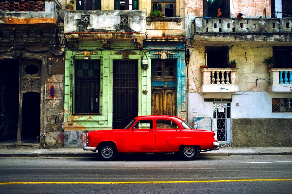 Urban buildings car