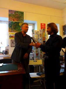 Thomas M Bohn and Gennadzi Saganovich - in Minsk city - Belarus - 18 April 2016 AD - b
