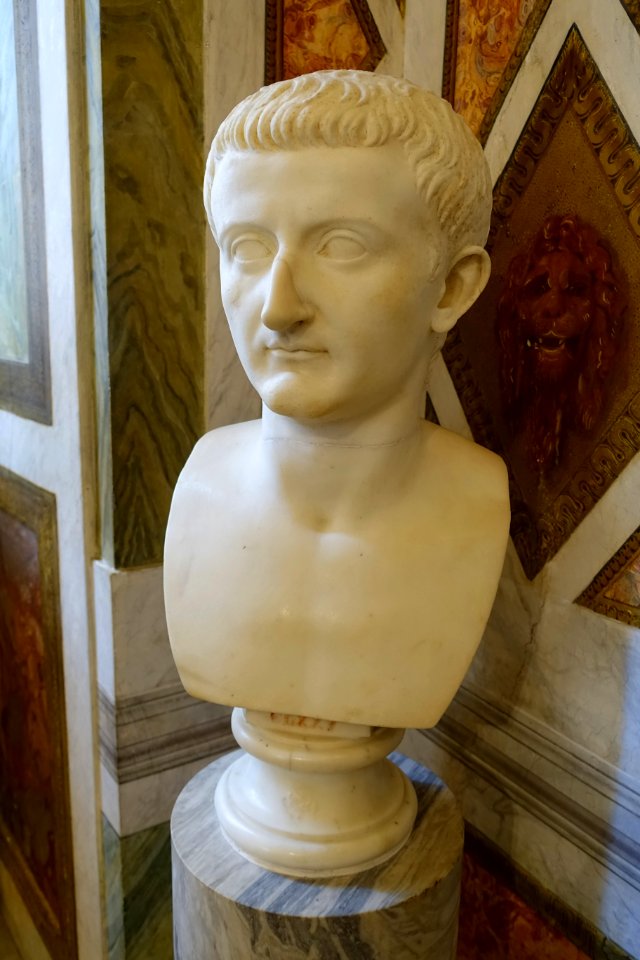 Tiberius, Roman, c. 13 AD, marble, excavated in 1820 at the Vigna Lucidi - Galleria Borghese - Rome, Italy - DSC04868