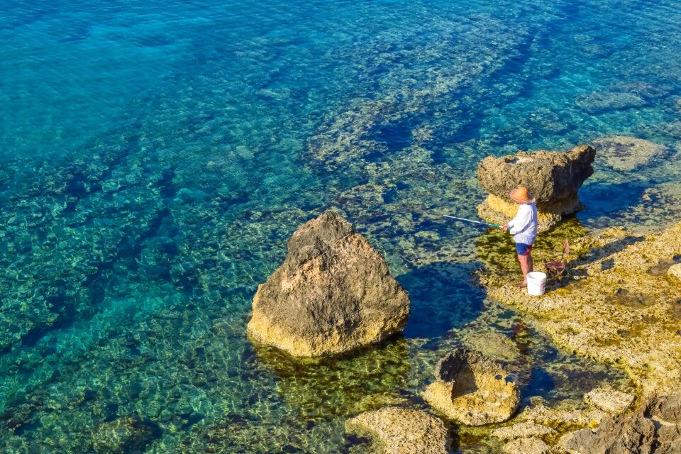 Fisherman leisure landscape