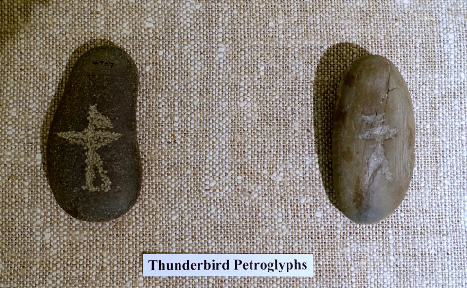 Thunderbird petroglyphs - Wapanucket site, loci 1 through 8 - Robbins Museum - Middleborough, Massachusetts - DSC03724