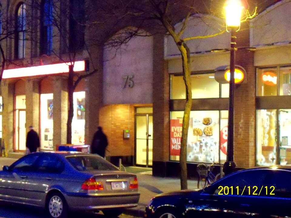 Tim Hortons on Front Street, between Church and Market streets, Toronto -c