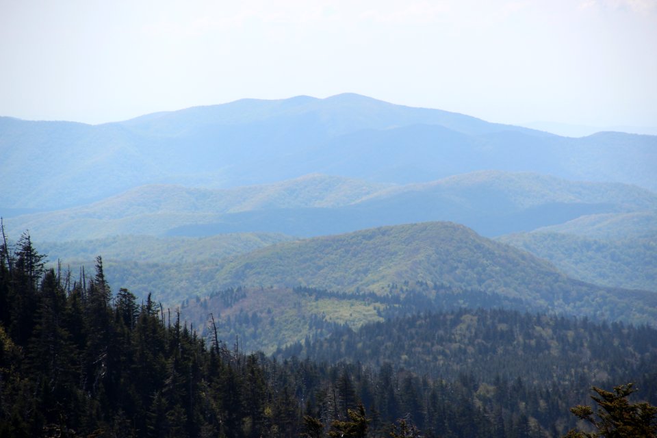 Thunderhead Mountain viewed from Clingmans Dome, May 2017