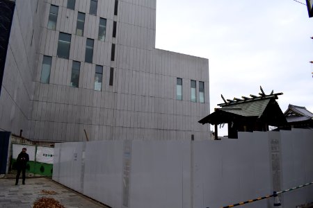 There used to be a very old house here. Zenkoji visible on the right. photo