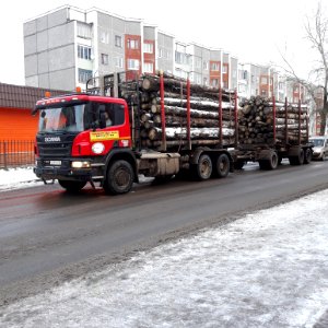 Timber trucks in Koryazhma (11) photo