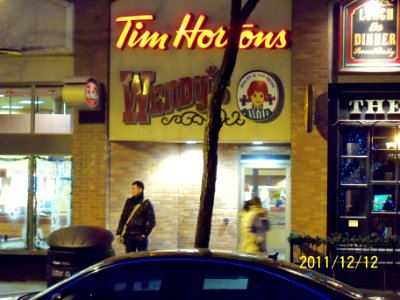 Tim Hortons on Front Street, between Church and Market streets, Toronto -e photo