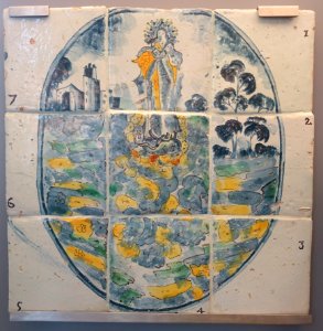 Tile panel with Immaculate Conception, Teruel, Spain, 18th century AD, ceramic - Museo Nacional de Artes Decorativas - Madrid, Spain - DSC08222