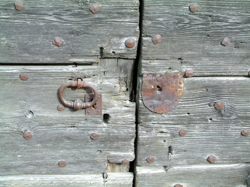 Front door former door wood