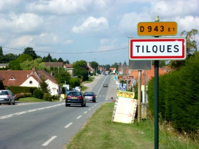 Tilques (Pas-de-Calais) city limit sign