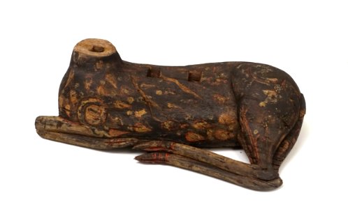 Three animal figures (deer), China, Zhanguo period, 475-221 BC, wood with lacquer decoration - Linden-Museum - Stuttgart, Germany - DSC03529