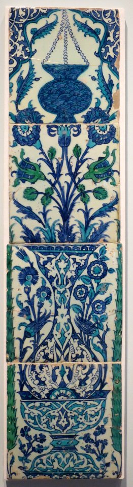 Tile panel from Turkey, Ottoman period, c. 1650, Honolulu Museum of Art