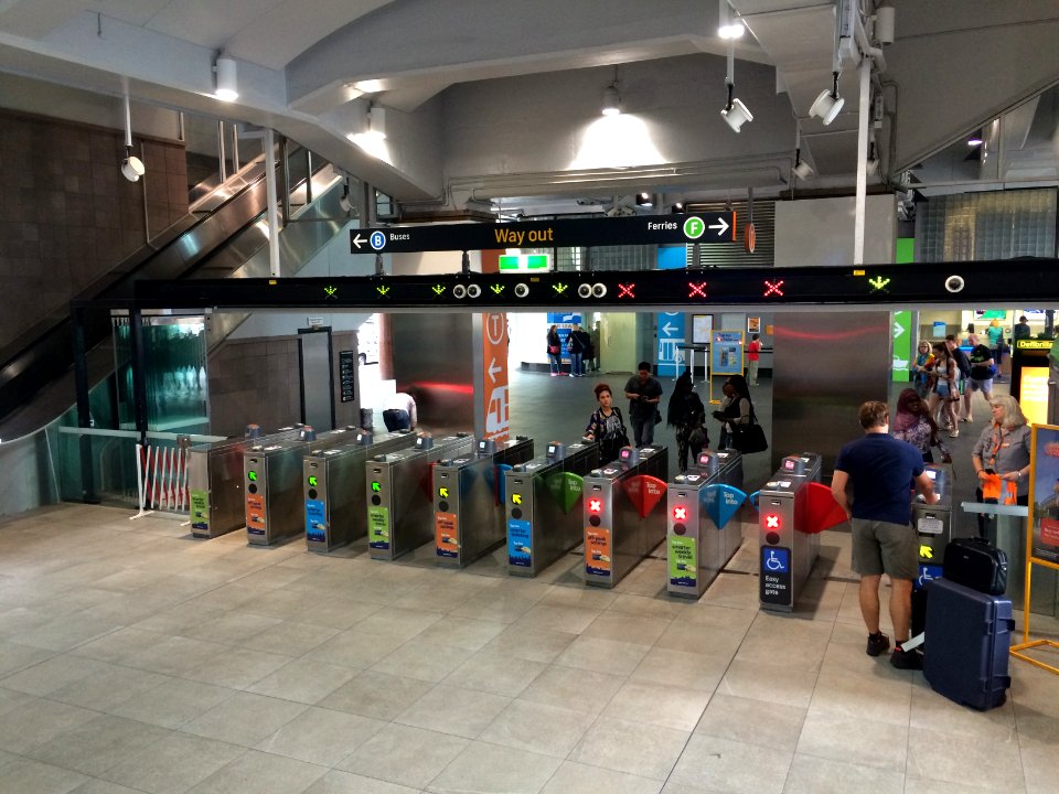 Ticket Barriers At Circular Quay Railway Station