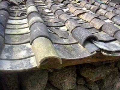 Tiled imbrex and tegula roof in Hainan- 02 photo