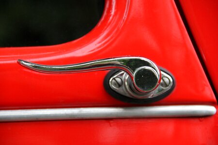 Old red car