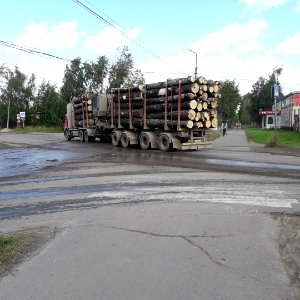 Timber trucks in Koryazhma (03) photo