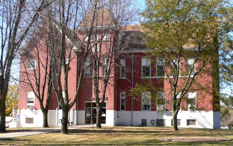 Thurston County, Nebraska courthouse from NE 1