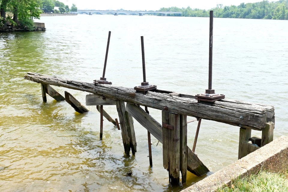 Tidewater lock waste weir remains (Rock Creek) at end of Chesapeake and Ohio Canal