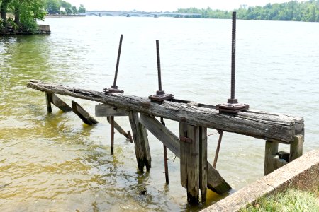 Tidewater lock waste weir remains (Rock Creek) at end of Chesapeake and Ohio Canal
