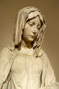 The Princeton Saint, perhaps Saint Martha, French, Champagne, c. 1515-1525, limestone, view 2 - Princeton University Art Museum - DSC06786