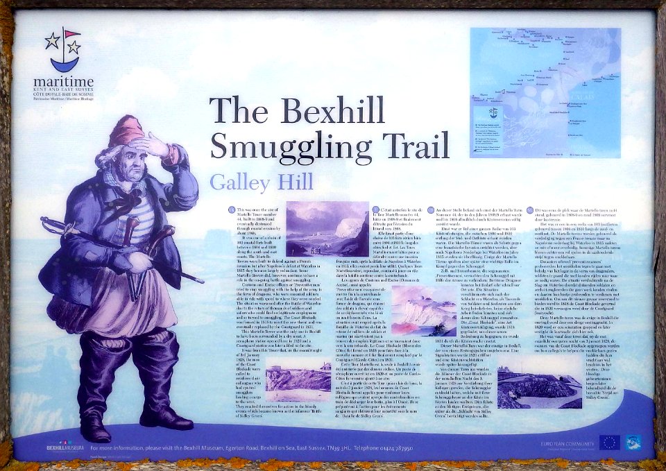 The Smuggling Trail Information Panel 1, Bexhill-on-Sea