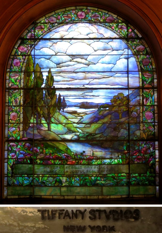 Tiffany window, Woodland Cemetery chapel, Dayton, Ohio