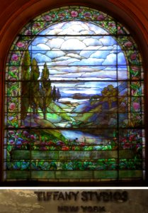 Tiffany window, Woodland Cemetery chapel, Dayton, Ohio